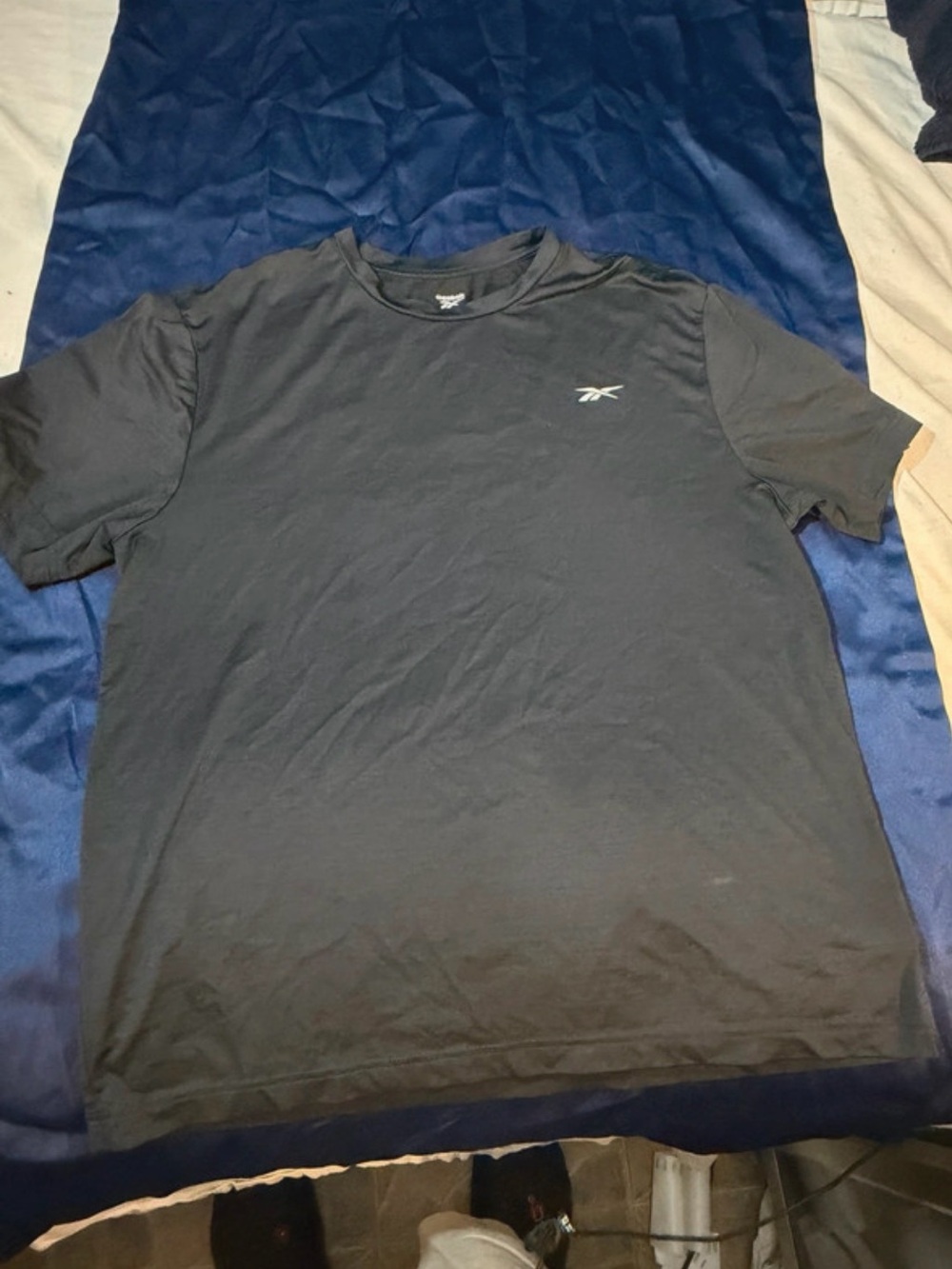Reebok Men’s Black Crewneck T-Shirt with Small Logo